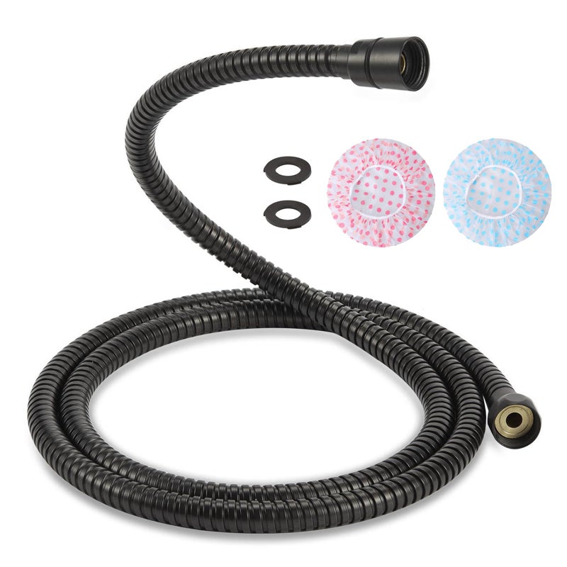 TRIPHIL Kink-free Shower Hoses Extra-long for Handheld Showerhead Hose Replacement Flexible Metal Shower Tube Extension Anti-twist 2 Brass Connectors Stainless Steel Sleeve Oil Rubbed Bronze 71 Inch - Image 1